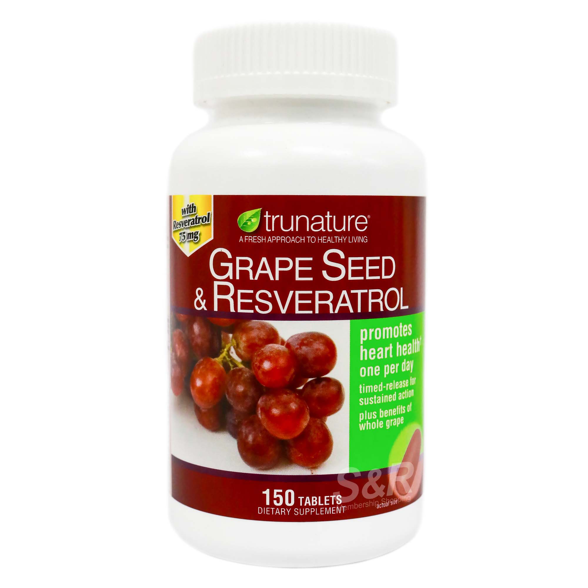TruNature Grape Seed and Resveratrol 150 Tablets